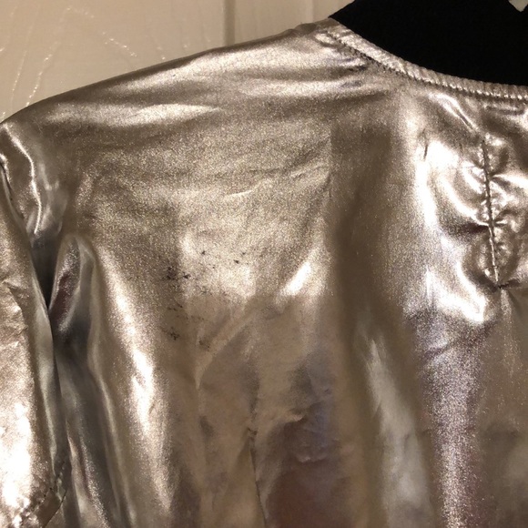 GB Silver Zipper Disco Jacket Medium NWT 🪩 🧥 - Picture 9 of 12